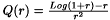 $ Q(r) = \frac{ Log(1+r) - r }{ r^2} $