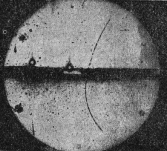 Nebelkammer mit Positronspur